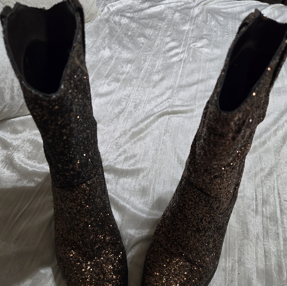 Brown Sparkle Womens Boots By Pierre Dumas Size 8 EUC!! - Picture 9 of 12